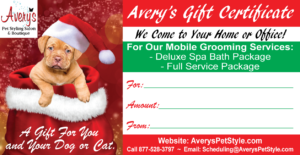 Avery's Gift Certificate