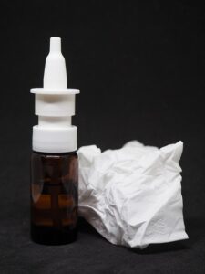 Nasal Spray and Kleenex for Pet Allergies